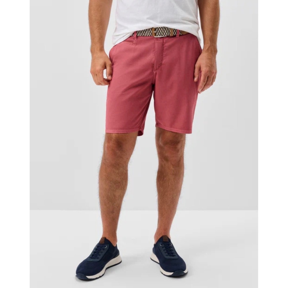 Johnnie-O Nassau Cotton Blend Shorts brick men chino khaki 40 golf lake outdoor
